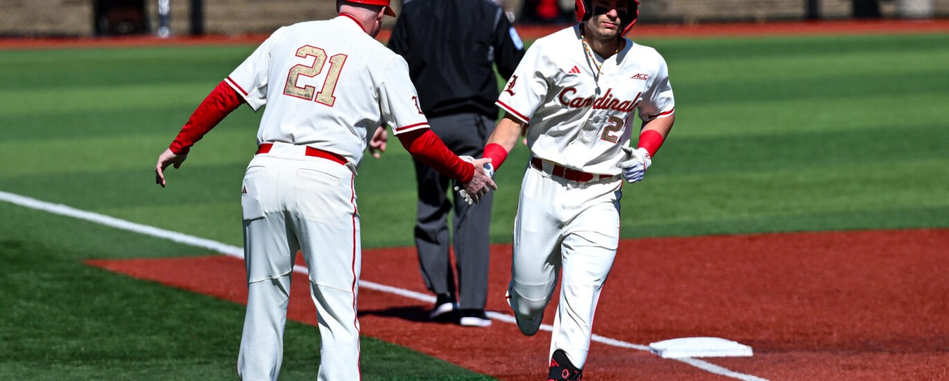 Bayram Hot Rounds third on a home run vs. Seton Hall March 8, 2026 Photo by Jared Anderson