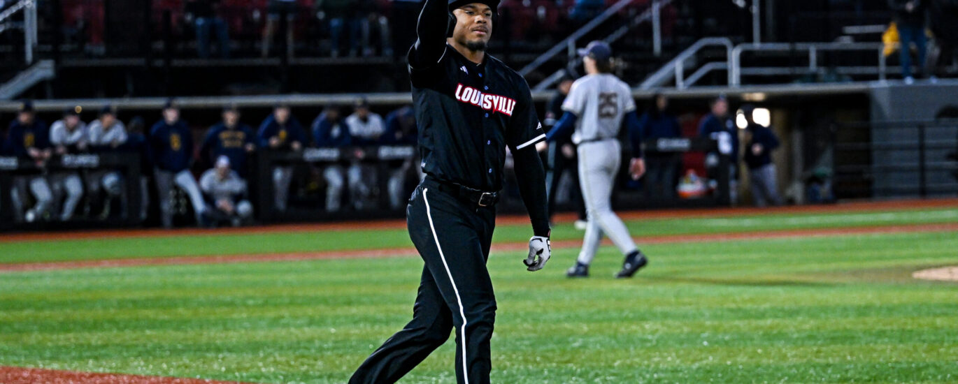 Zion Rose hits a home run vs. Notre Dame 3/13/2026 Photo by Jared Anderson