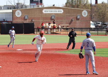 George Baker rounds second base on a home run trot 03/29/26 Photo by Ryan Hammel