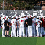 The Cards Huddle vs Kentucky 4/21/26 Photo by Jared Anderson